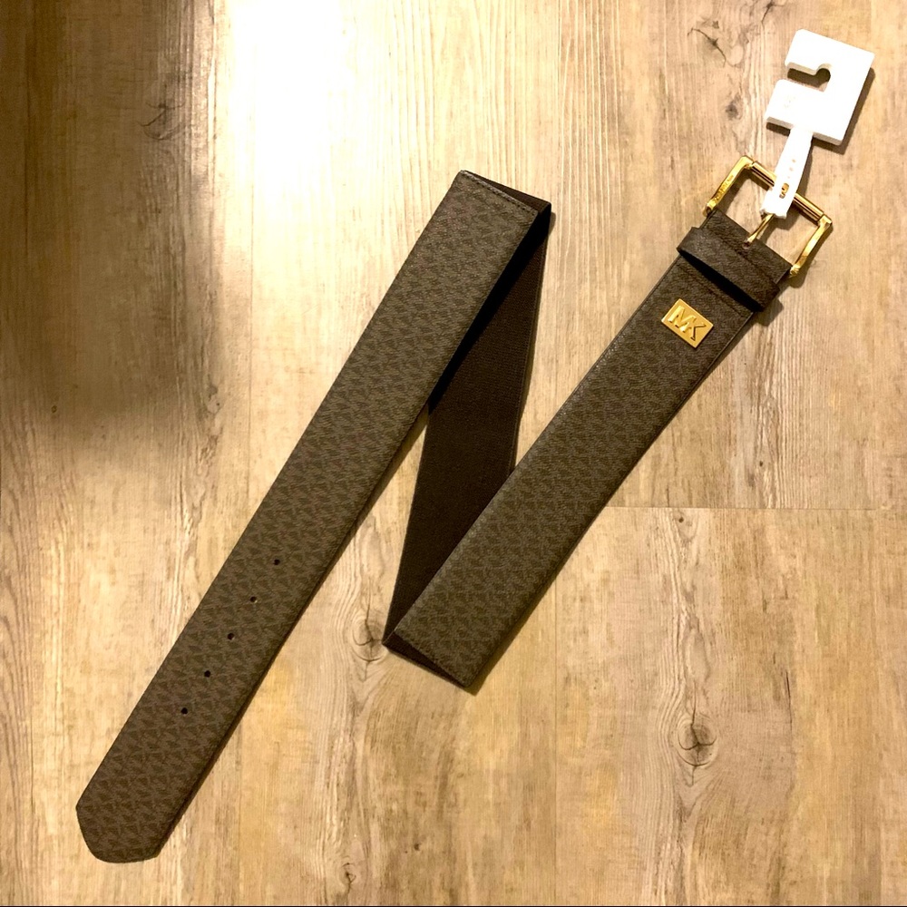 Michael Kors Monogram Logo Elastic Belt